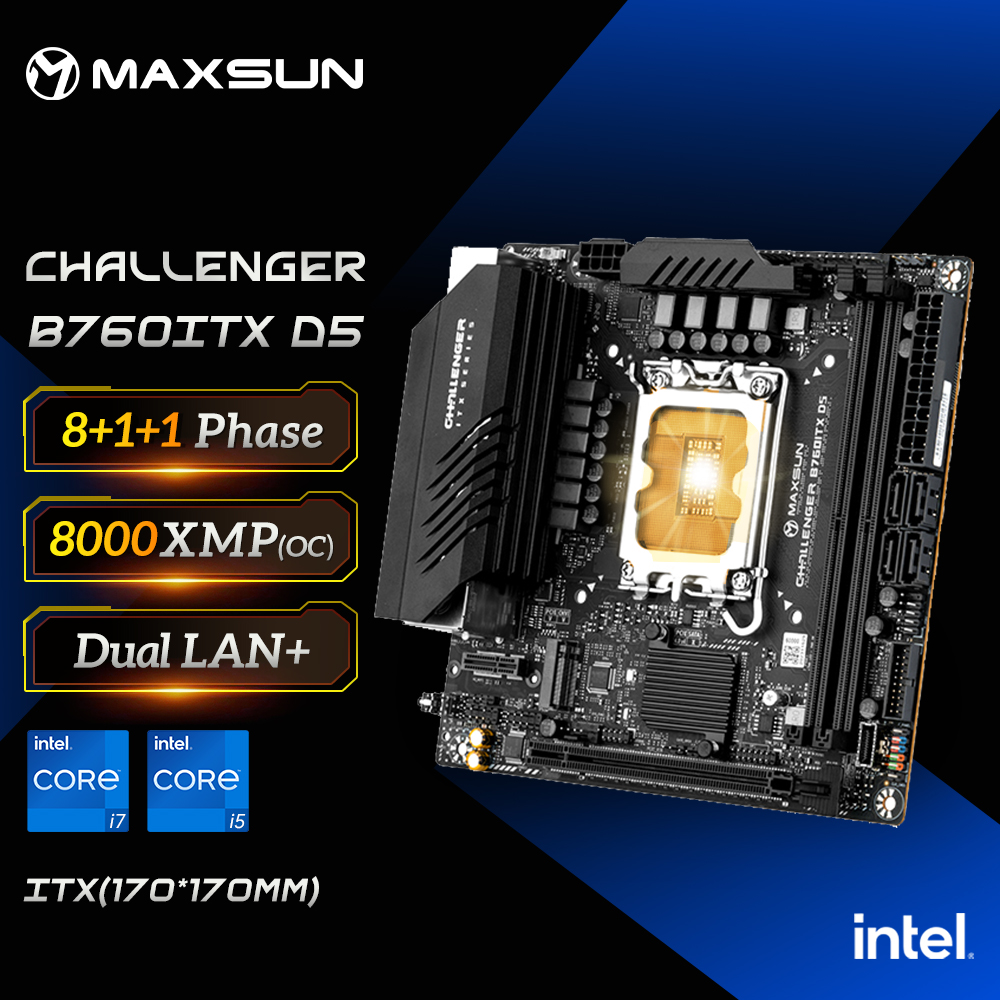 Ddr5 64Gb - MAXSUN Game Motherboard B760ITX D5 support