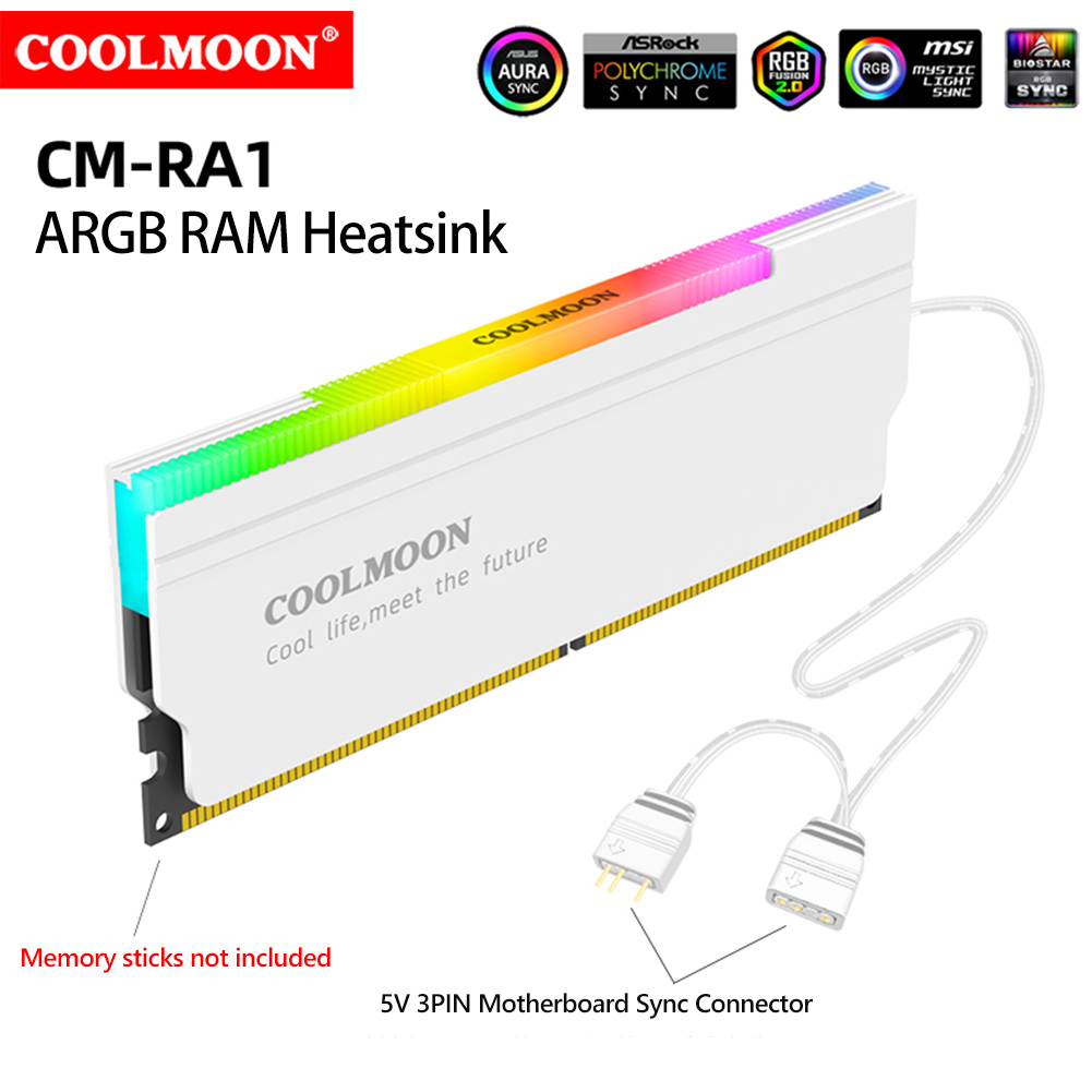 COOLMOON 5V-3PIN ARGB RAM Heat - Ddr5 Memory review and price